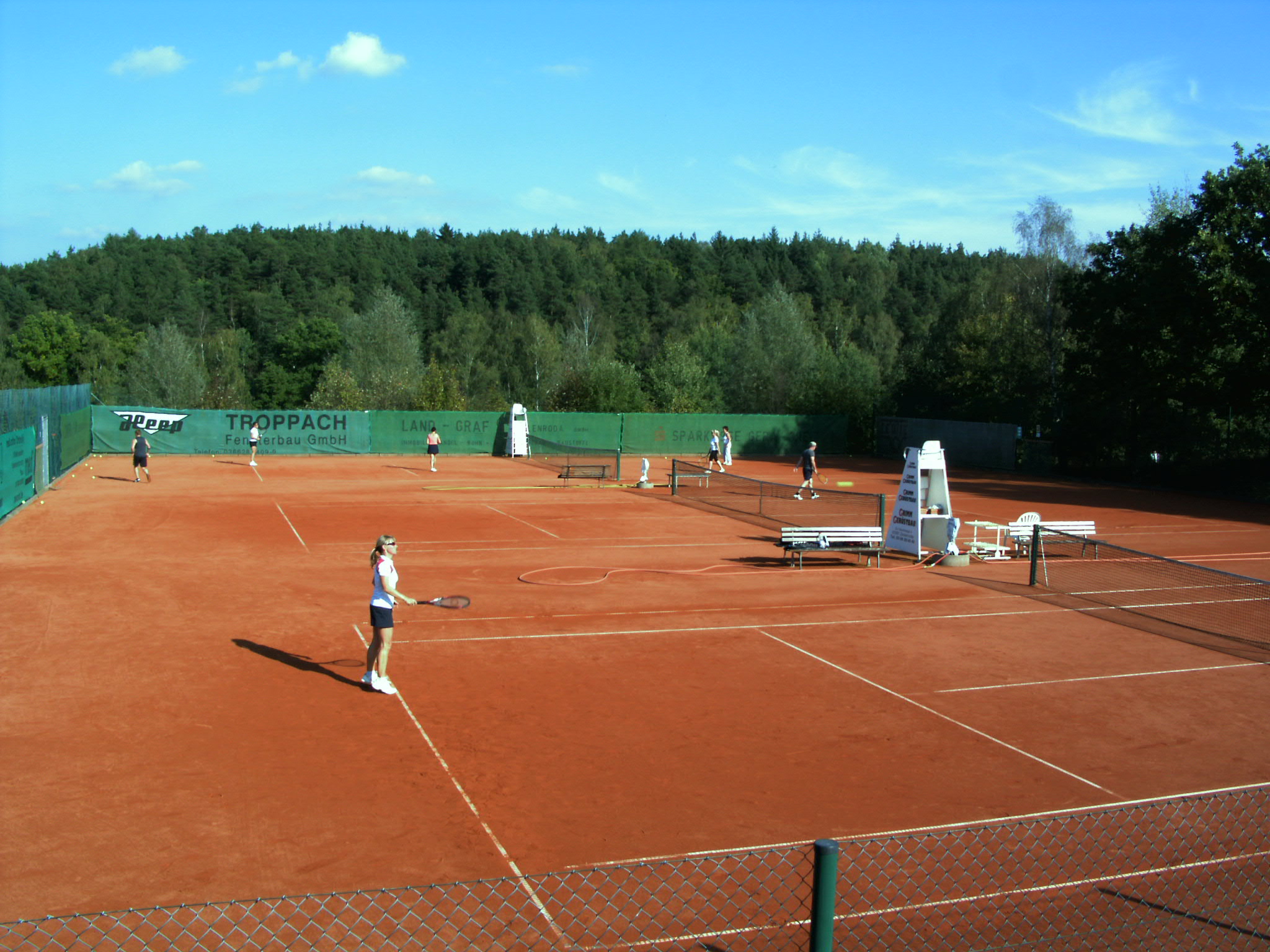 Training auf dem Tennisplatz